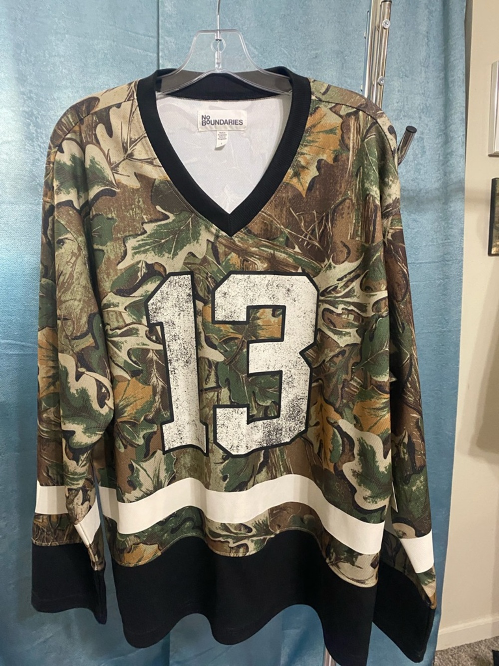 No Boundaries White and Black Camo-Inspired Jersey